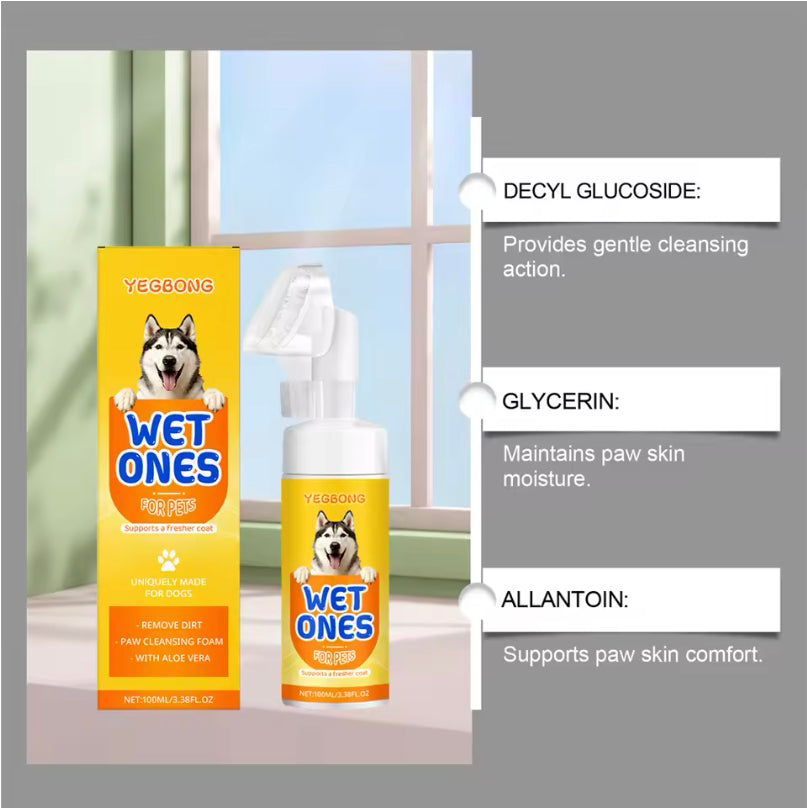 HappiestPet™ PawGlow Cleaner – No-Rinse Foam with Brush
