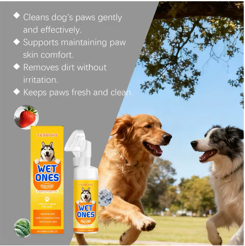 HappiestPet™ PawGlow Cleaner – No-Rinse Foam with Brush