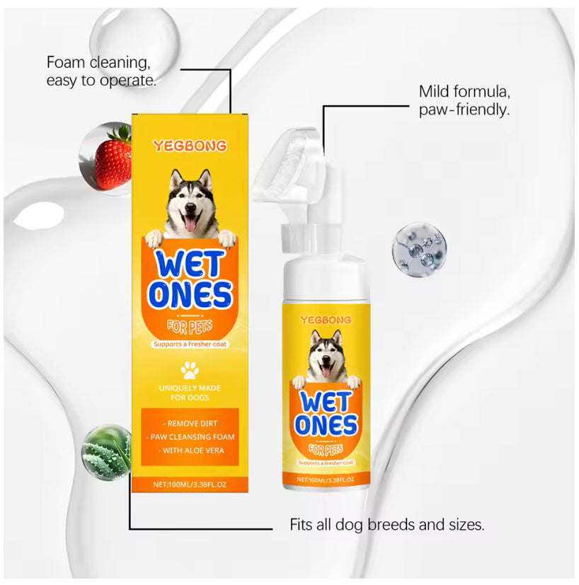 HappiestPet™ PawGlow Cleaner – No-Rinse Foam with Brush