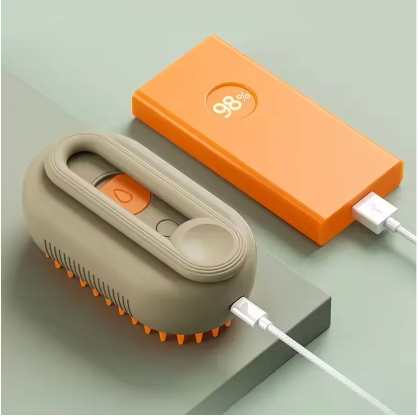 HappiestPet™ 3-in-1 Gentle Steam Grooming Brush