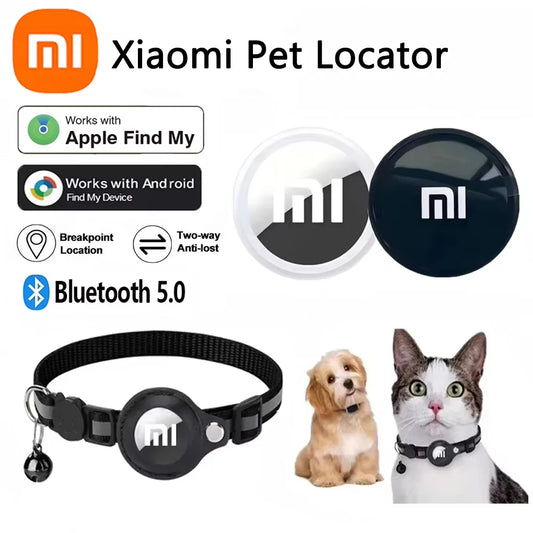 Xiaomi Mini GPS Tracker System For iPhone Find My App Android Smart Bluetooth Locator Cats Dogs Finder Anti-Loss Pet Collar